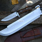 PREDATOR BOWIE / 14 inches long Blade bowie knife / Hand forged knife / Made from Leaf spring of truck / Tempered / Sharpen/ Ready to use