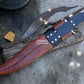 SPARTAN MACHETE /18 inches Long Blade hand forged Sword/Leaf spring of truck/Rosewood Handle/Sharpen/Tempered/Ready to use/knife/knives