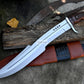 SPARTAN MACHETE /18 inches Long Blade hand forged Sword/Leaf spring of truck/Rosewood Handle/Sharpen/Tempered/Ready to use/knife/knives