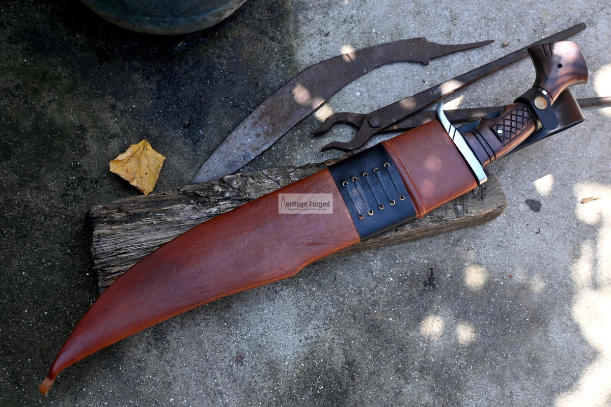 SPARTAN MACHETE /18 inches Long Blade hand forged Sword/Leaf spring of truck/Rosewood Handle/Sharpen/Tempered/Ready to use/knife/knives