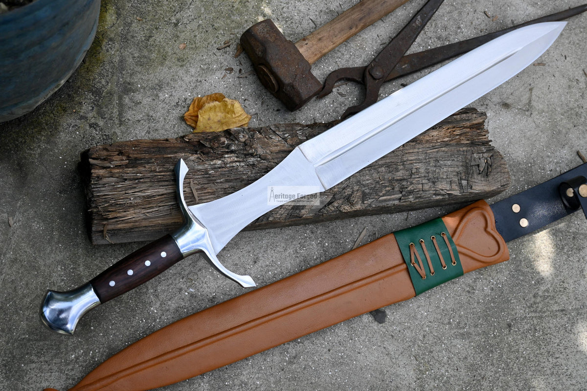 GLADIUS SWORD /19 inches long Blade Hand Forged Sword/ Gladius Machete/Handmade from Leaf spring of Truck-Balance water tempered/Sharp