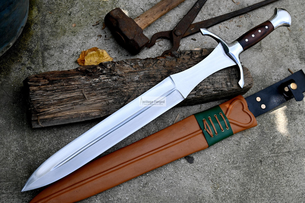 GLADIUS SWORD /19 inches long Blade Hand Forged Sword/ Gladius Machete/Handmade from Leaf spring of Truck-Balance water tempered/Sharp