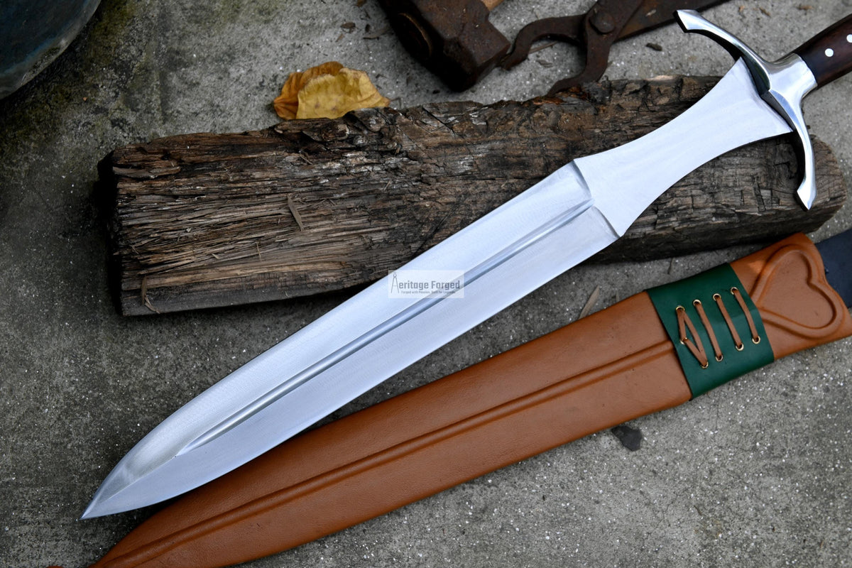 GLADIUS SWORD /19 inches long Blade Hand Forged Sword/ Gladius Machete/Handmade from Leaf spring of Truck-Balance water tempered/Sharp