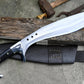 KUKRI MACHETE / Large Jungle Machete/ 16 inches Long Blade Heavy duties machete/ Full tang/ Leaf spring of truck/ Tempered/Sharpen/Working