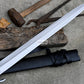 VIKING SWORD/24 inches Long Blade hand forged Sword/Leaf spring of truck/Rosewood Handle/Sharpen/Tempered/Ready to use/knife/knives
