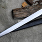 VIKING SWORD/24 inches Long Blade hand forged Sword/Leaf spring of truck/Rosewood Handle/Sharpen/Tempered/Ready to use/knife/knives
