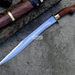 ESPADA KNIFE /15 inches long Blade Hand Forged Filipino Sword/ Machete/Handmade from Leaf spring of Truck-Balance water tempered/Sharp