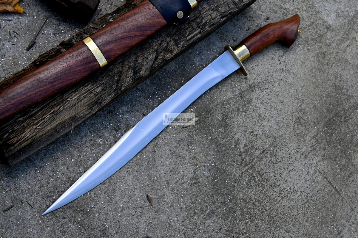 ESPADA KNIFE /15 inches long Blade Hand Forged Filipino Sword/ Machete/Handmade from Leaf spring of Truck-Balance water tempered/Sharp