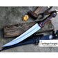 YEMENI JAMBIA KNIFE / 15 inches long Blade exotic knife / Hand forged knife / Made from Leaf spring of truck / Tempered / Sharpen