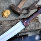 YEMENI JAMBIA KNIFE / 15 inches long Blade exotic knife / Hand forged knife / Made from Leaf spring of truck / Tempered / Sharpen