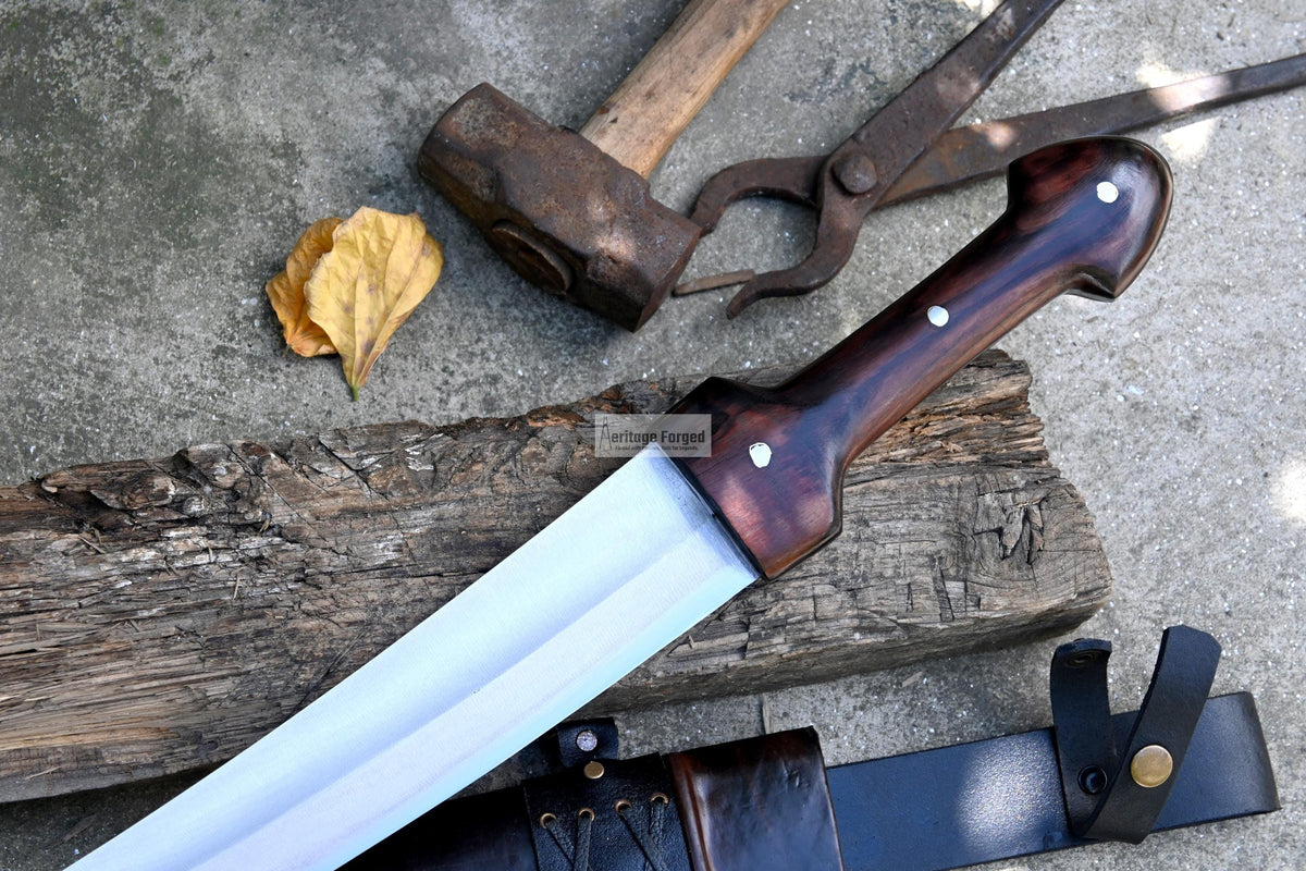 YEMENI JAMBIA KNIFE / 15 inches long Blade exotic knife / Hand forged knife / Made from Leaf spring of truck / Tempered / Sharpen