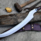 KHOPESH SHORT SWORD/ 18 inches Long Blade hand forged Egyptian khopesh sword /Leaf spring of truck /Sharpen/Tempered/Ready to use/knives