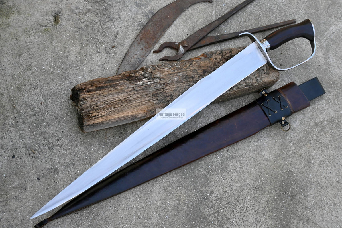 KHYBER SWORD/historical Afghan sword /22 inches Long Blade machete/ Full tang/ Leaf spring of truck/ Tempered/Sharpen/Working/sword