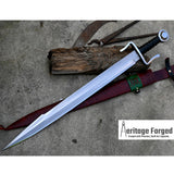 FALICON MACHETE / Large Jungle Clever/26 inches Long Blade Heavy duties machete/ Full tang/ Leaf spring of truck/ Tempered/Sharpen/Working