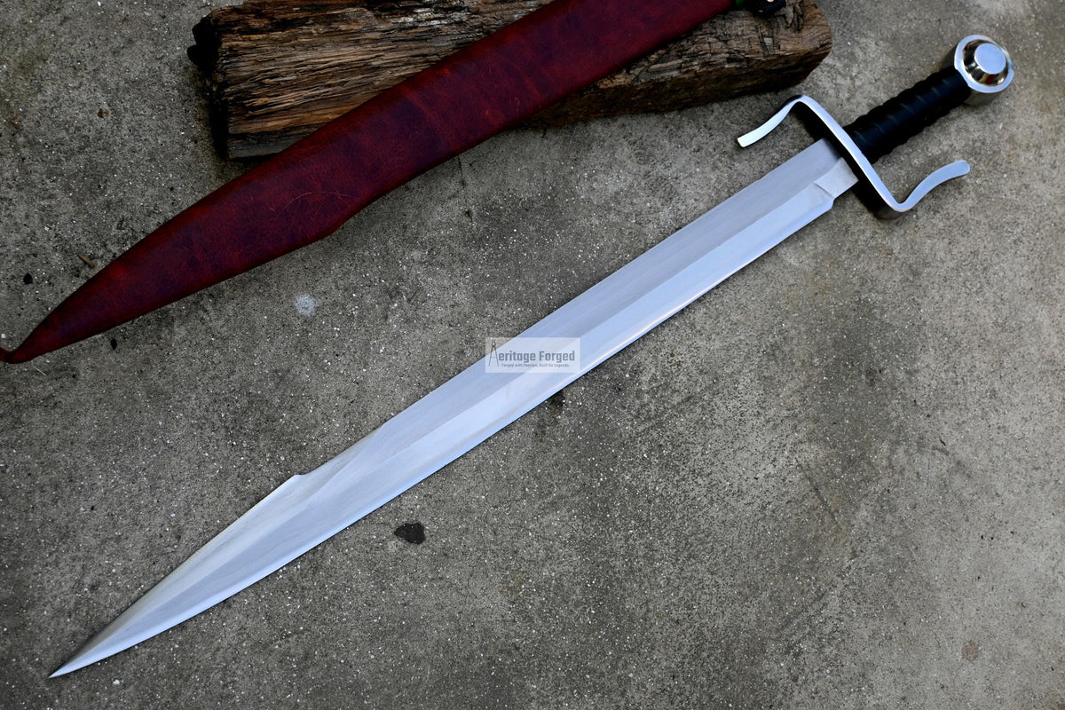 FALICON MACHETE / Large Jungle Clever/26 inches Long Blade Heavy duties machete/ Full tang/ Leaf spring of truck/ Tempered/Sharpen/Working