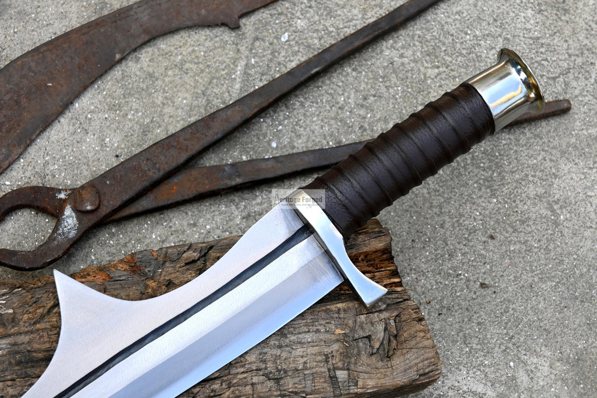 NGULU SWORD/ ceremonial ngulu sword/ 18 inches Long Blade hand forged historical Sword/African sword/Wooden Handle