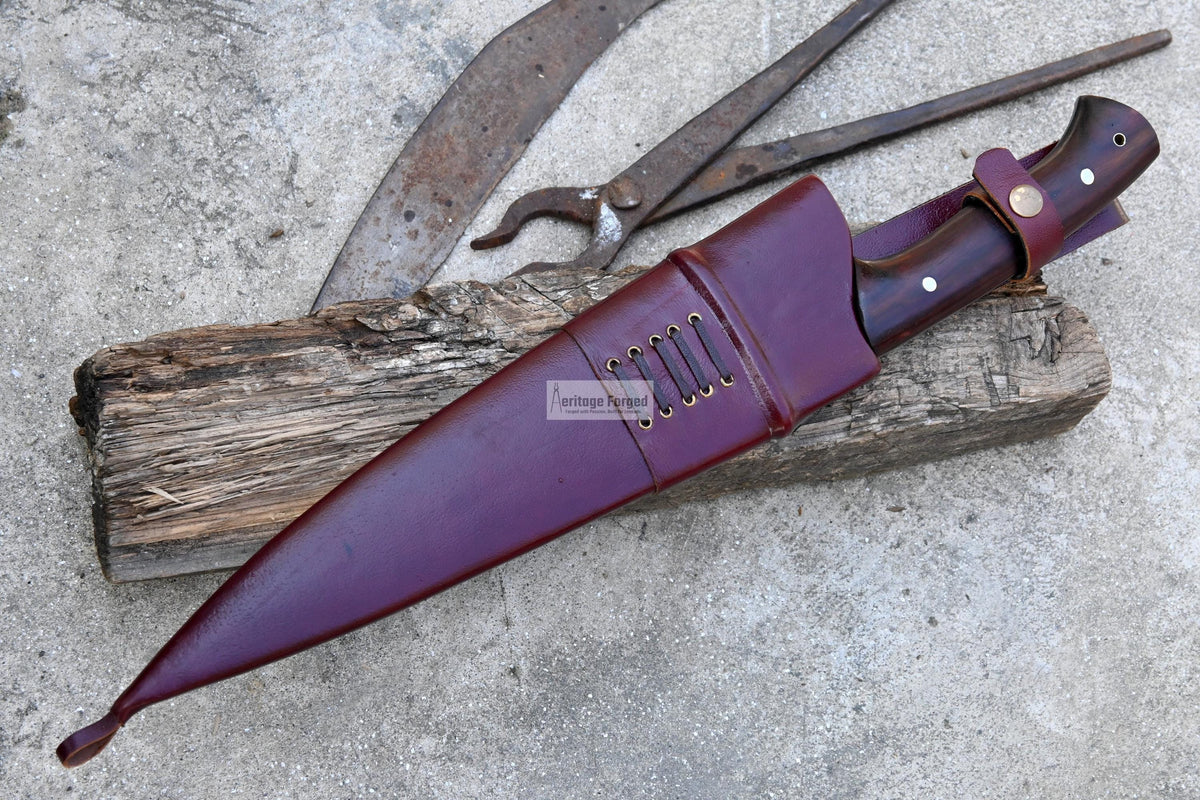 CHEF KNIFE / 13 inches long Blade / Hand forged hunting knife / jungle chef knife / Tempered / Sharpen/ Ready to use