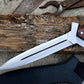 HUNTING DAGGER/9 inches long blade hunting knife/handmade knife/Leaf spring of truck/wooden Handle/Sharpen/Tempered/knife/knives