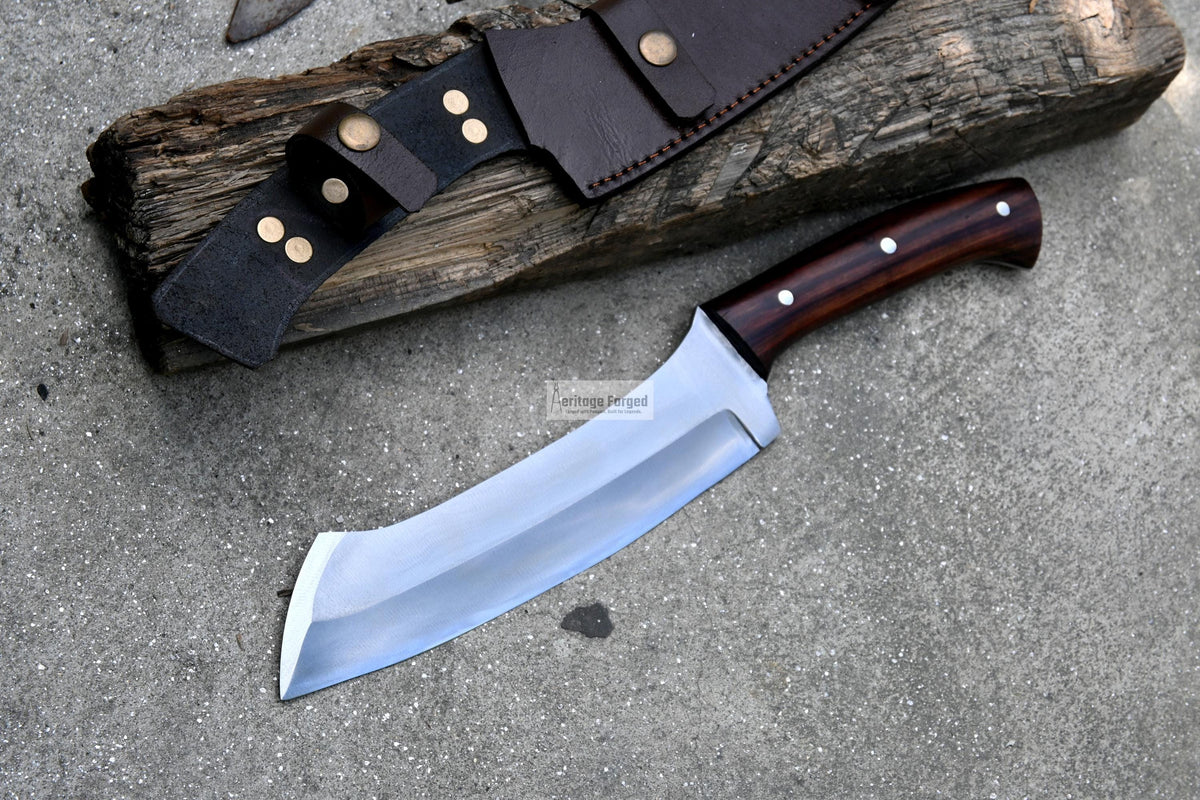 HUNTING KOPESH/9 inches long blade hunting knife/handmade knife/Leaf spring of truck/wooden Handle/Sharpen/Tempered/knife/knives