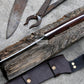 HUNTING KOPESH/9 inches long blade hunting knife/handmade knife/Leaf spring of truck/wooden Handle/Sharpen/Tempered/knife/knives