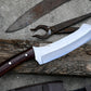HUNTING KOPESH/9 inches long blade hunting knife/handmade knife/Leaf spring of truck/wooden Handle/Sharpen/Tempered/knife/knives