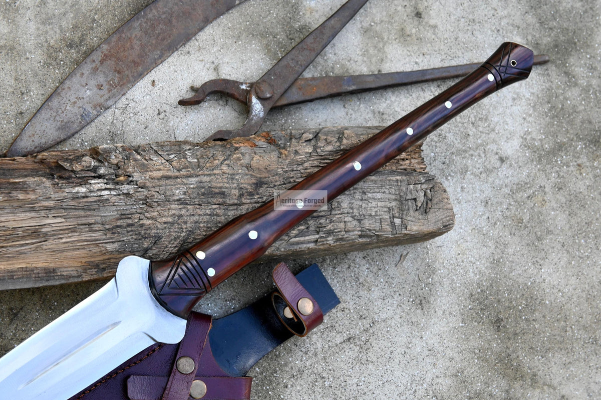 HUNTING SPEAR / hand forged spear /9 inches Long Blade spear/ throwing Spear/ Full tang/ Leaf spring of truck/ Tempered/Sharpen