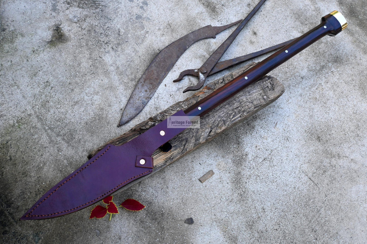 HUNTING SPEAR / hand forged spear /9 inches Long Blade spear/ throwing Spear/ Full tang/ Leaf spring of truck/ Tempered/Sharpen