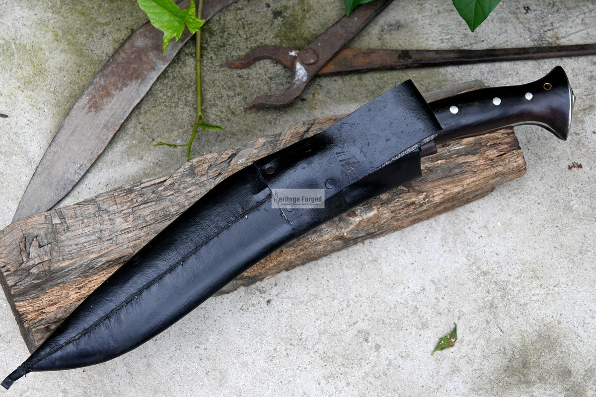 LARGE FARMER KHUKURI / Large kukri Machete/ 15 inches Long Blade Heavy machete/ Full tang/ Leaf spring of truck/ Tempered/Sharpen/Working