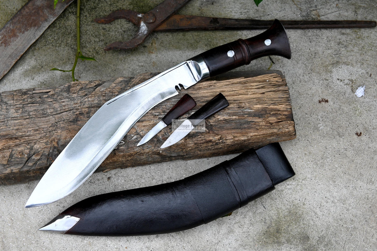 JUNGLE KHUKURI / kukri Machete/ 10 inches Long blade official khukuri / Full tang/ Leaf spring of truck/ Tempered/Sharpen/Working kukri