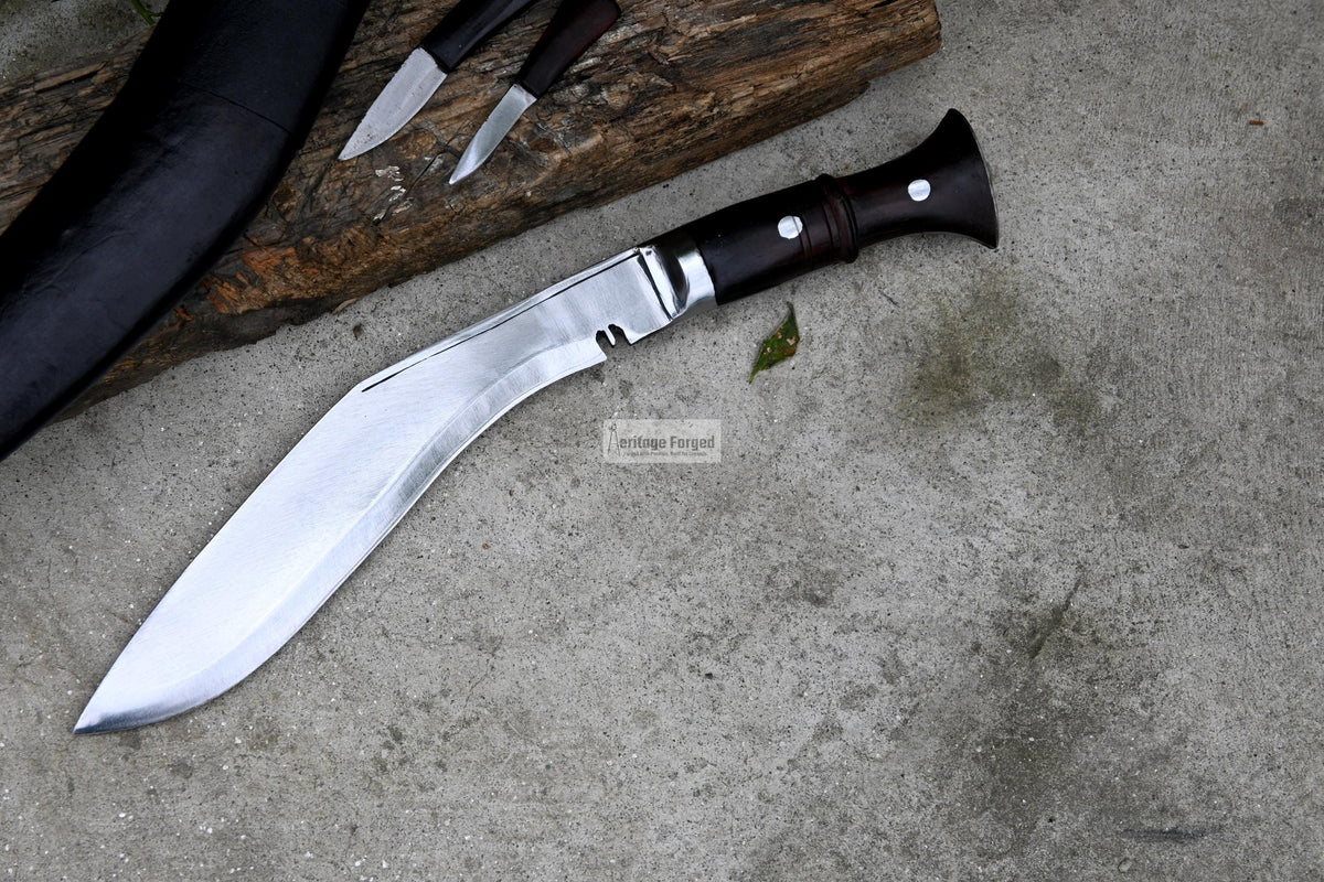 JUNGLE KHUKURI / kukri Machete/ 10 inches Long blade official khukuri / Full tang/ Leaf spring of truck/ Tempered/Sharpen/Working kukri