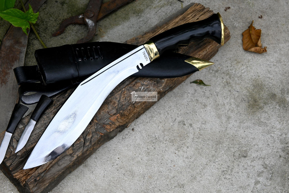 OFFICIAL KHUKURI / kukri Machete/ 10 inches Long blade official kukri / Gripper Handle/ Leaf spring of truck/ Tempered/Sharpen/Working kukri