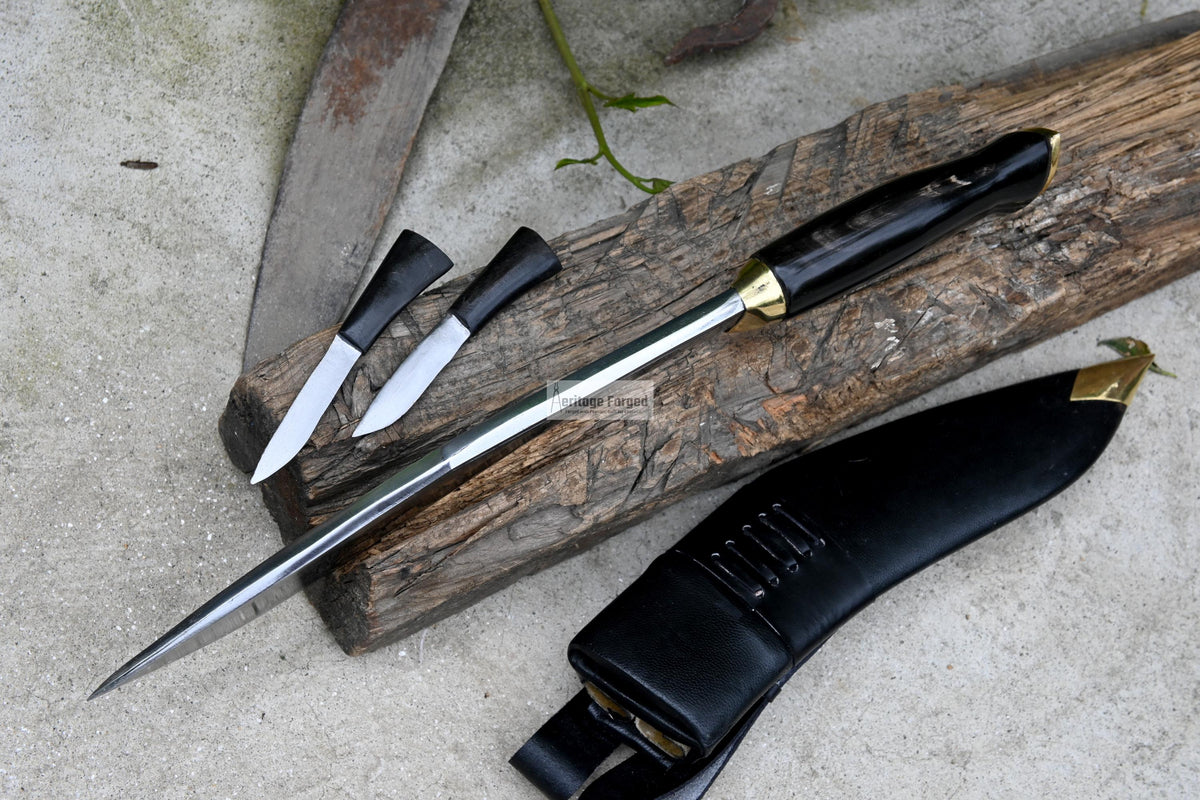 OFFICIAL KHUKURI / kukri Machete/ 10 inches Long blade official kukri / Gripper Handle/ Leaf spring of truck/ Tempered/Sharpen/Working kukri