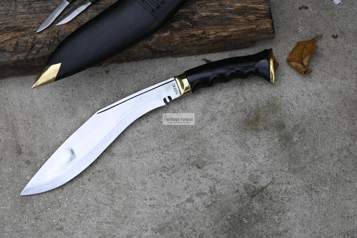 OFFICIAL KHUKURI / kukri Machete/ 10 inches Long blade official kukri / Gripper Handle/ Leaf spring of truck/ Tempered/Sharpen/Working kukri