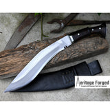 KHUKURI MACHETE/ kukri Machete/ 12 inches Long Blade Heavy duties machete/ Full tang/ Leaf spring of truck/ Tempered/Sharpen/Working