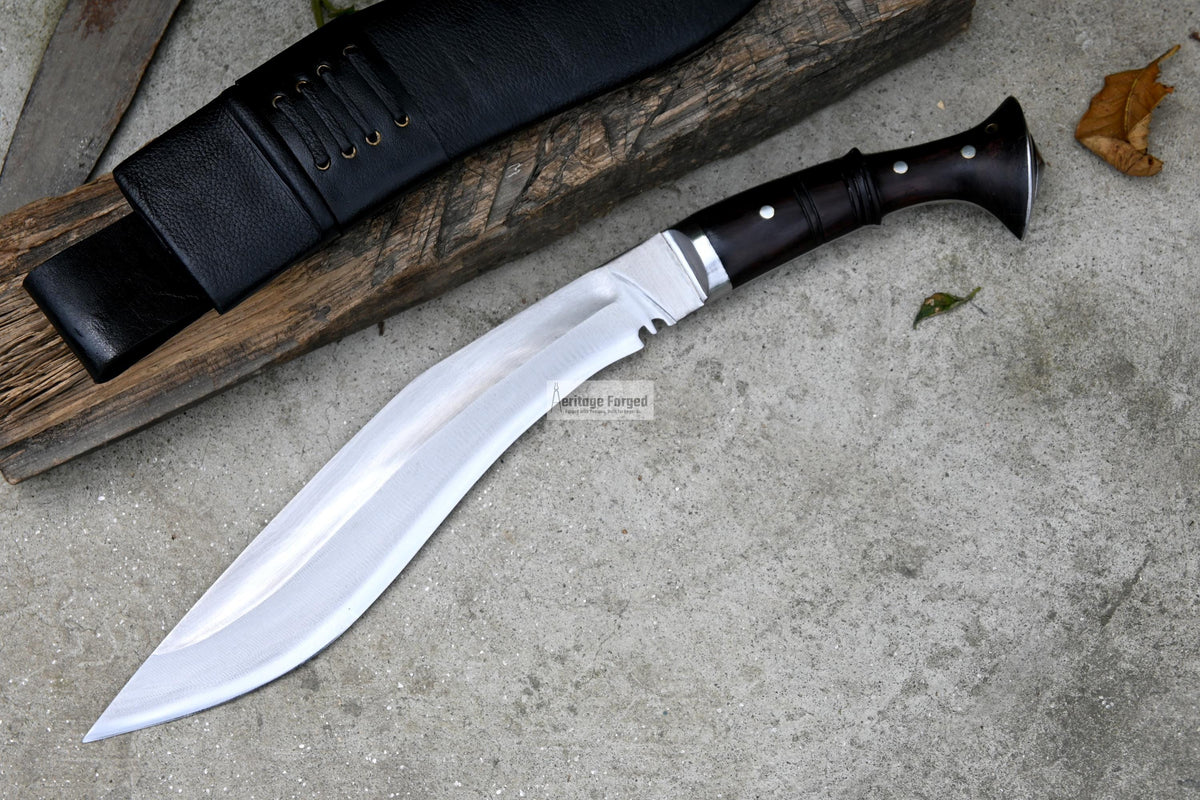 KHUKURI MACHETE/ kukri Machete/ 12 inches Long Blade Heavy duties machete/ Full tang/ Leaf spring of truck/ Tempered/Sharpen/Working