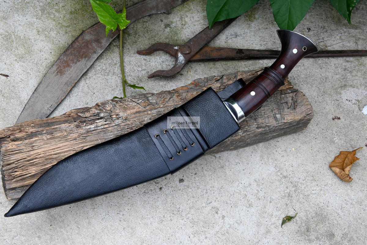 KHUKURI MACHETE/ kukri Machete/ 12 inches Long Blade Heavy duties machete/ Full tang/ Leaf spring of truck/ Tempered/Sharpen/Working