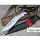 CHIRRA KHUKURI / Large kukri Machete/ 14 inches Long Blade Heavy duties machete/ Full tang/ Leaf spring of truck/ Tempered/Sharpen/Working