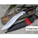 CHIRRA KHUKURI / Large kukri Machete/ 14 inches Long Blade Heavy duties machete/ Full tang/ Leaf spring of truck/ Tempered/Sharpen/Working