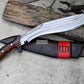 CHIRRA KHUKURI / Large kukri Machete/ 14 inches Long Blade Heavy duties machete/ Full tang/ Leaf spring of truck/ Tempered/Sharpen/Working