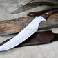 KHOPESH MACHETE/ 16 inches Long Blade hand forged Egyptian  khopesh sword /Leaf spring of truck /Sharpen/Tempered/Ready to use/knife/knives