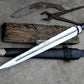 DIRK SWORD/22 inches Long Blade hand forged Sword/Leaf spring of truck/Rosewood Handle/Sharpen/Tempered/Ready to use/knife/knives