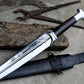 DIRK SWORD/22 inches Long Blade hand forged Sword/Leaf spring of truck/Rosewood Handle/Sharpen/Tempered/Ready to use/knife/knives