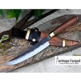 HUNTING KNIFE/7.5 inches long blade hunting knife/handmade knife/Leaf spring of truck/wooden Handle/Sharpen/Tempered/knife/knives