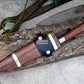 HUNTING KNIFE/Hand forged Bushcraft knife/Real working knife/handmade knife/Leaf spring of truck/wooden Handle/Sharpen/Tempered/knife/knives