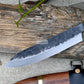 HUNTING KNIFE/Hand forged Bushcraft knife/Real working knife/handmade knife/Leaf spring of truck/wooden Handle/Sharpen/Tempered/knife/knives
