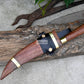 BUSHCRAFT KNIFE/Handmade hunting knife/camping knife/hand forged knife/full tang/wooden scabbard/sharpen/Tempered/Ready to use/working knife