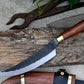 BUSHCRAFT KNIFE/Handmade hunting knife/camping knife/hand forged knife/full tang/wooden scabbard/sharpen/Tempered/Ready to use/working knife