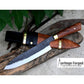 CHEF KNIFE / 10 inches long Blade / Hand forged hunting knife / jungle chef knife / Tempered / Sharpen/ Ready to use
