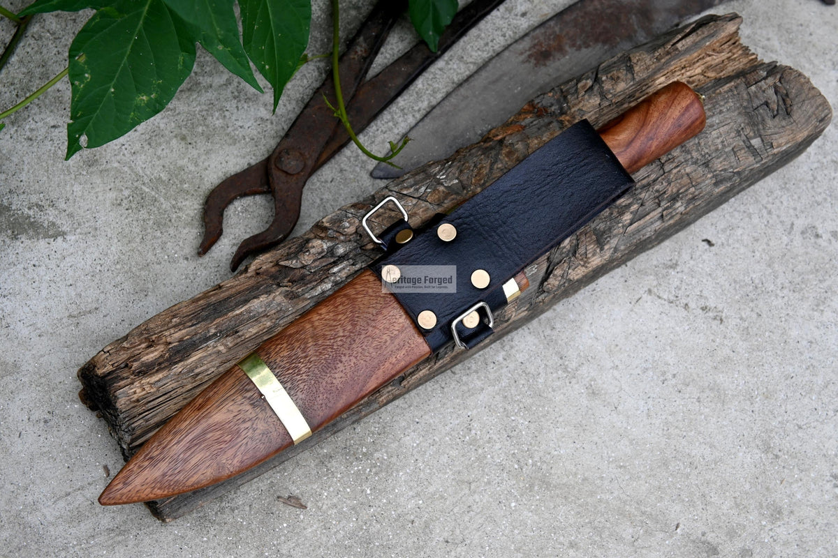 CHEF KNIFE / 9 inches long Blade / Hand forged hunting knife / jungle chef knife / Tempered / Sharpen/ Ready to use