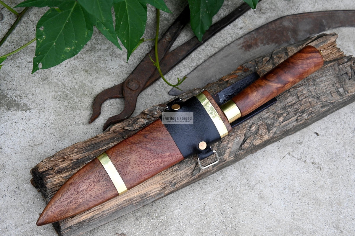 CHEF KNIFE / 9 inches long Blade / Hand forged hunting knife / jungle chef knife / Tempered / Sharpen/ Ready to use